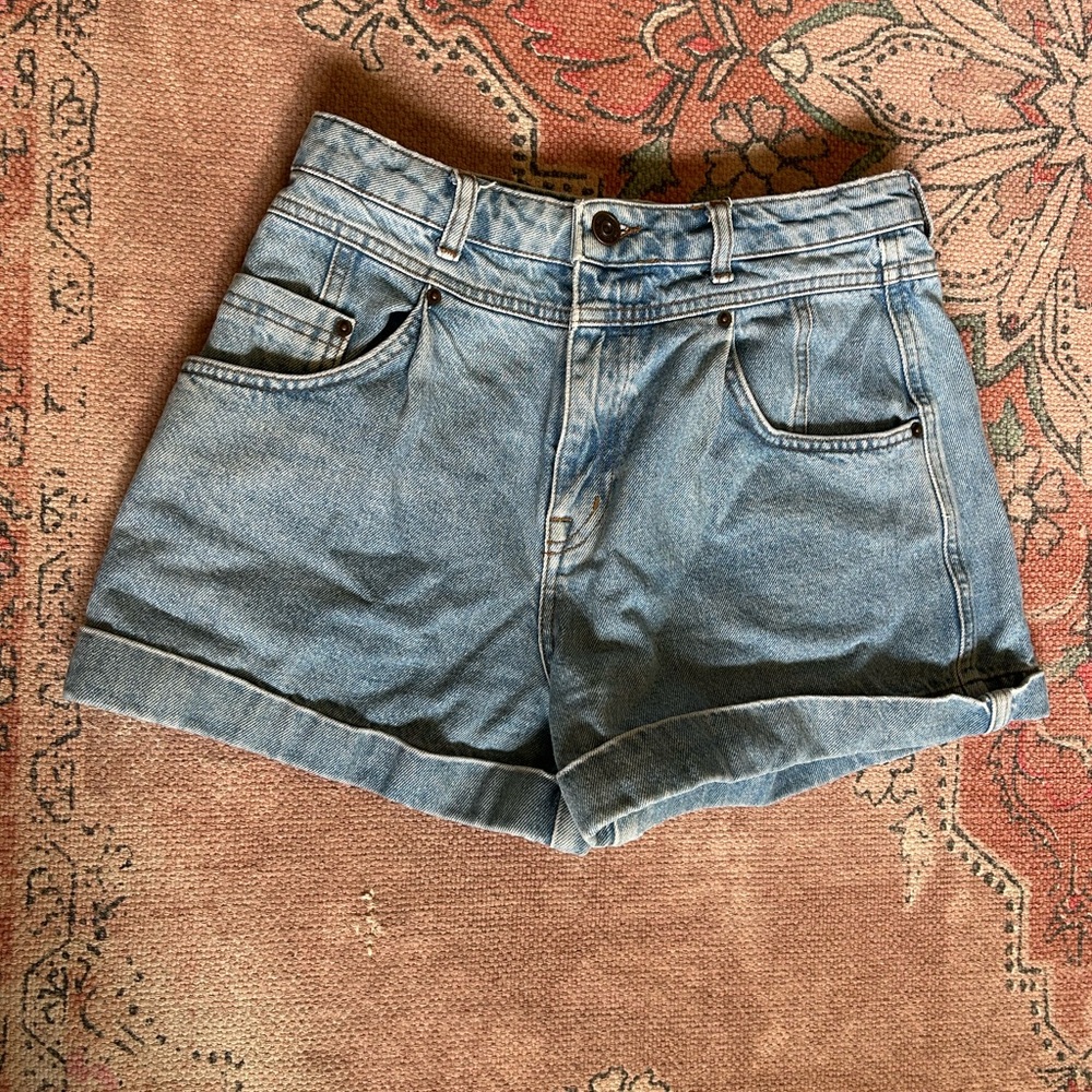 BDG Blue Jean Shorts Distressed Mid-Length